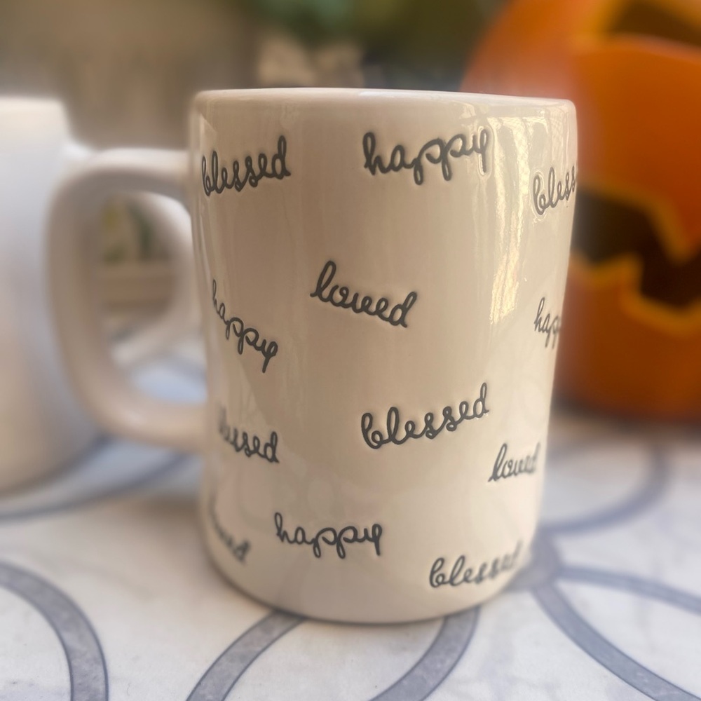 Rae Dunn White Mug with Inspirational Words